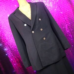 Le Suit Double-Breasted Pinstripe Suit